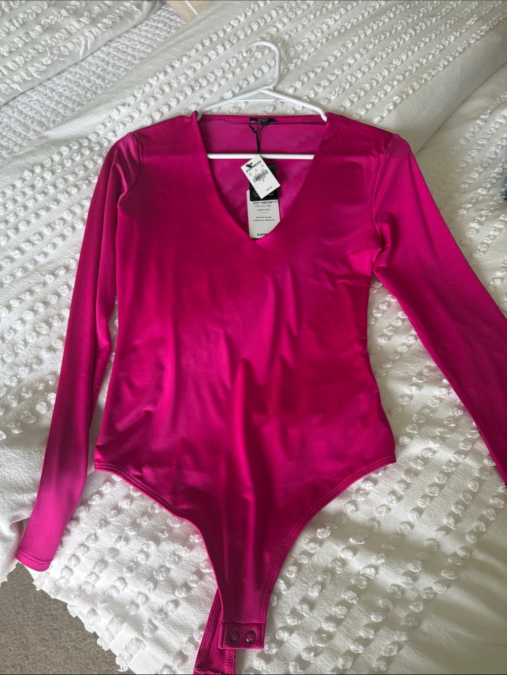 NWT Express berry Long Sleeve V-Neck Bodysuit